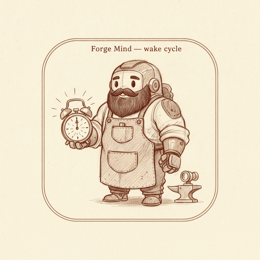 Forge Mind — wake cycle